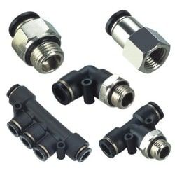 Conector neumático rápido de inserción sin restricción de paso