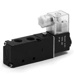 Electroválvula neumática con accionamiento manual de emergencia