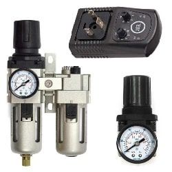 Filtro, regulador y lubricador para acondicionamiento de aire comprimido
