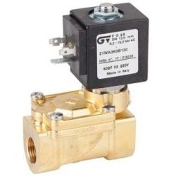 Válvula solenoide NA de acción indirecta