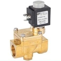 Válvula solenoide NC para agua caliente y vapor, alta temperatura