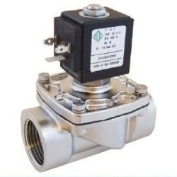 Válvula solenoide NC en inox de acción mixta