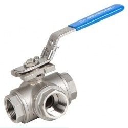 Válvula esférica inox 3 vías roscada