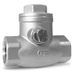 Válvula de retención roscada inox a clapeta oscilante