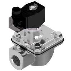 Válvula solenoide NC servo operada en aluminio