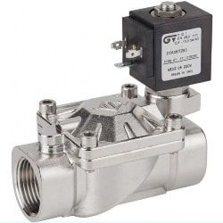 Válvula solenoide NC en inox de acción indirecta